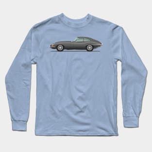 Jaguar E Type Fixed Head Coupe Gunmetal Long Sleeve T-Shirt